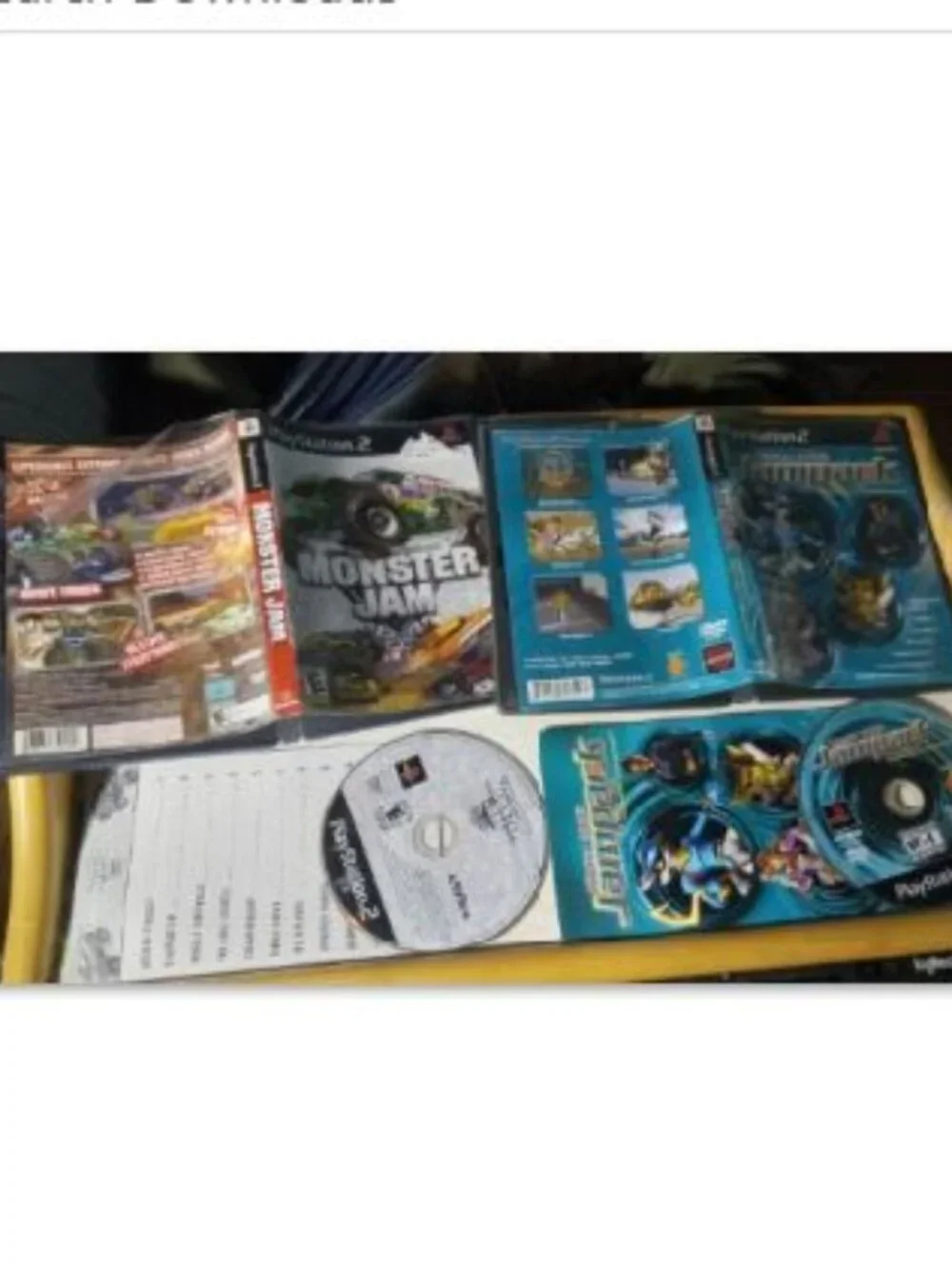 2 PS2 Game Lot Monster Jam + Jampack Winter 2002 Playstation 2 Games
